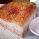 Beautiful roasted pork belly, with succulent meat beneath crackly, crunchy skin.