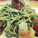 Spinach Pesto Prawn Pasta #stirlinghighway #kimgekowned #yummy