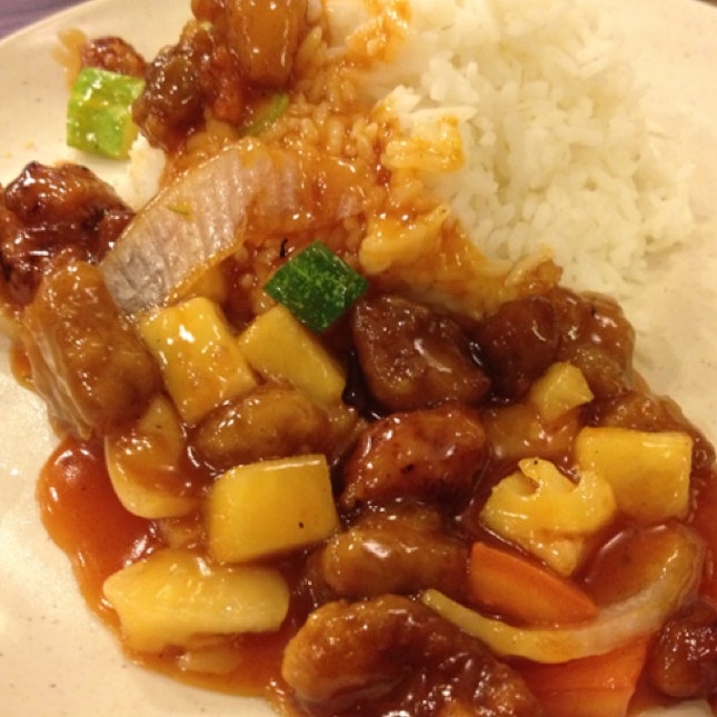 sweet & sour pork rice