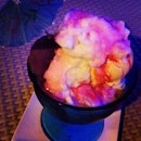 Halo-halo on a cold and windy night while dining al fresco...