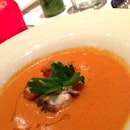 Cream soup with prawn, scallop and seabass #foodporn #singapore #sg #igsg #foodphotography #asianfood #sgig #foodpornasia #instafood #restaurantweek #soup #seafood