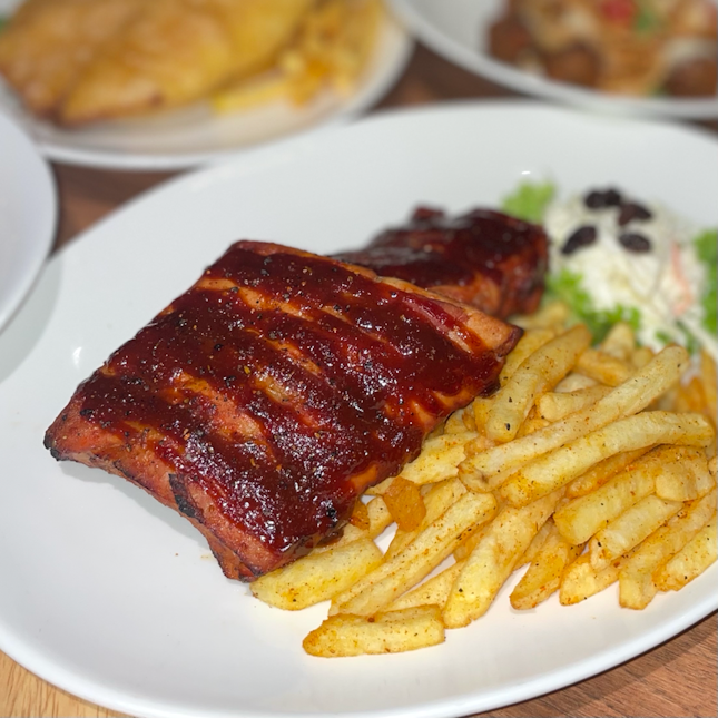dry rubbed baby back ribs ($29)