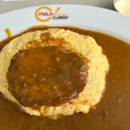 Omelette Curry with Hamburger Steak