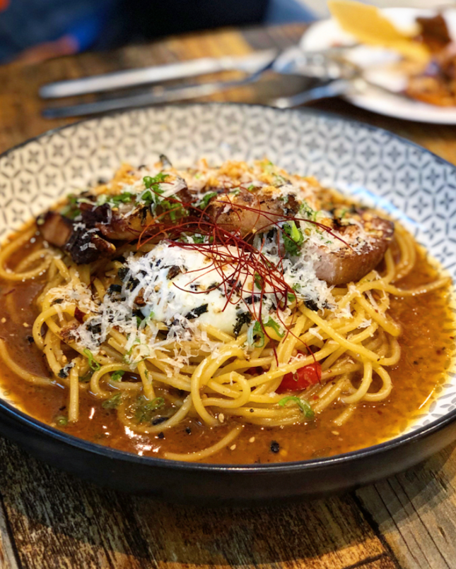 Spaghetti with Pork Belly 