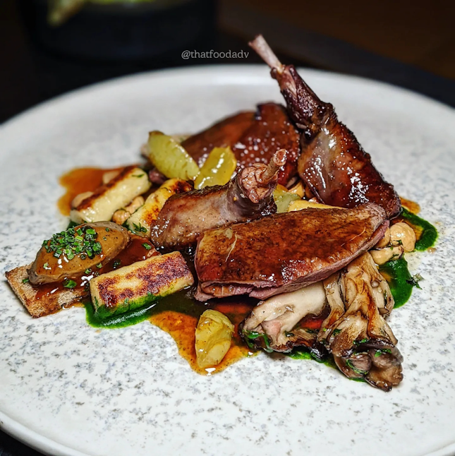 Whole Roasted Brittany Pigeon ($68)