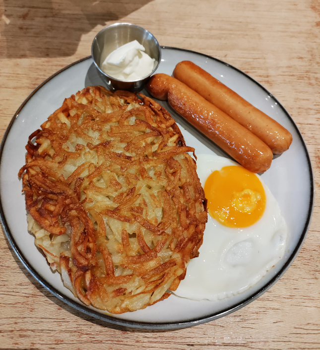 Rosti with Cheesy Sausage