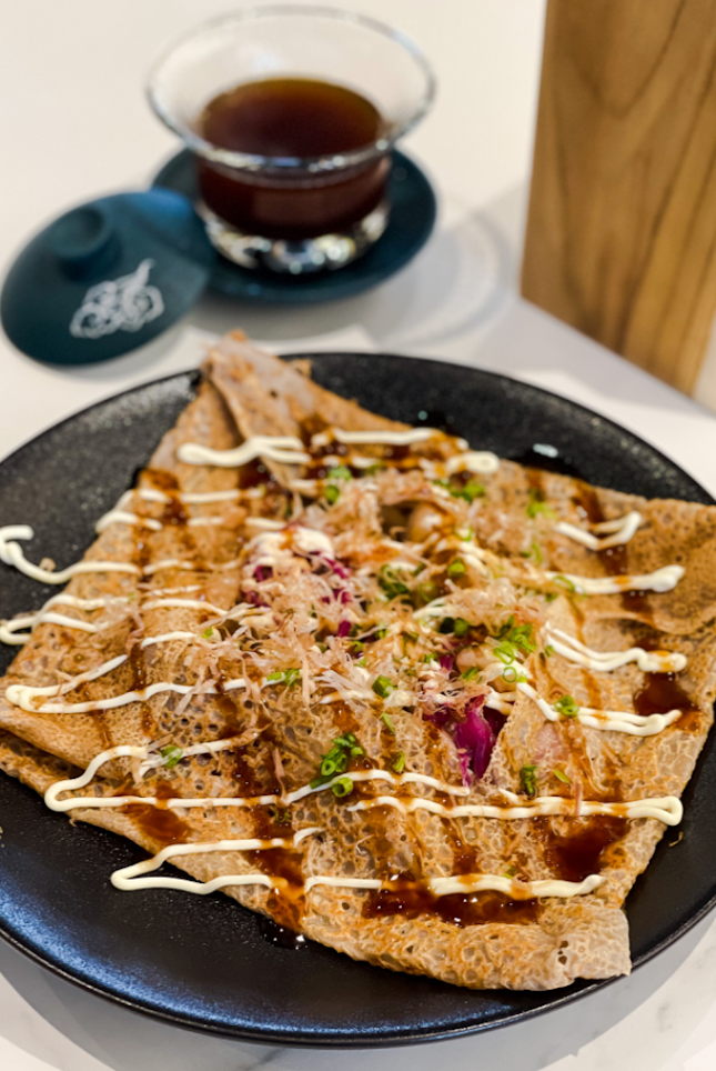 Prawn & Chicken Okonomiyaki Crepe