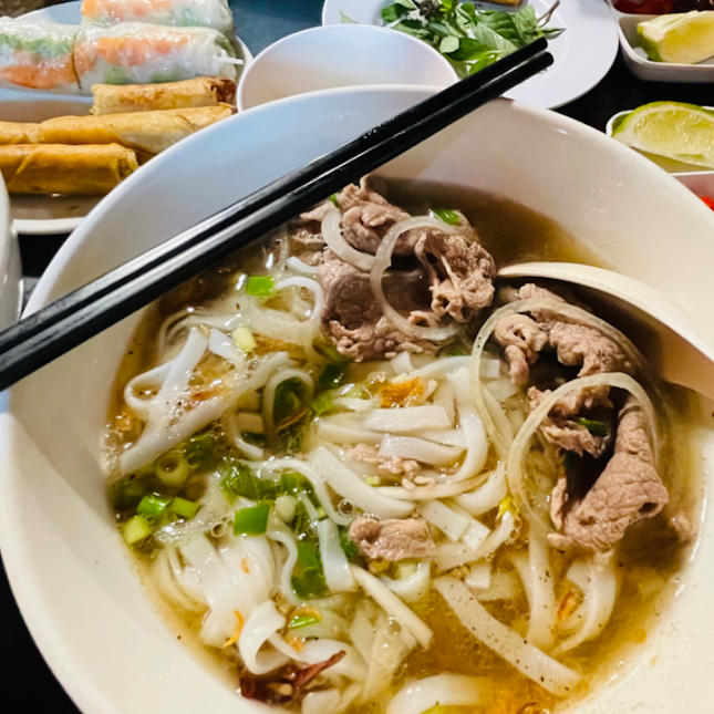 Beef Pho & Spring Rolls @ Pho 99 Vietnamese Delight