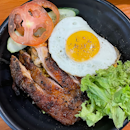 salted egg charcoal grilled chicken maggi w egg ($10.50)