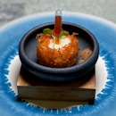 Signatures Tasting Menu: Starter - Scallop Wrapped in Yam Ring [$158/Pax]