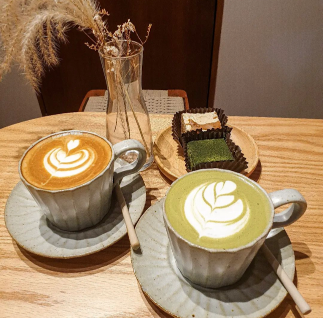 Awesome Cappuccino and Genmaicha Latte