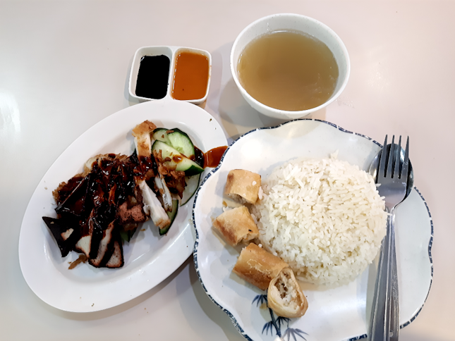 Roasted Chicken Rice with Char Siew