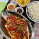 Spicy steamed fish with vermicelli 