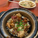 Claypot Chicken Rice $6, Satay Bee Hoon $5