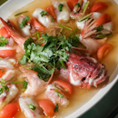 Steamed Whole Deboned Fish Wrapped in Crystal Jelly in Teochew style 潮式蒸鱼麒麟粉皮卷 (seasonal price) 