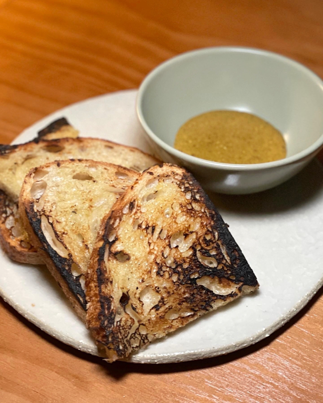 Grilled Sourdough with Pistachio Butter [$12]
