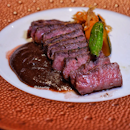 Charcoal Grilled Kagoshima A5 Wagyu, Red Miso Aubergine Sauce