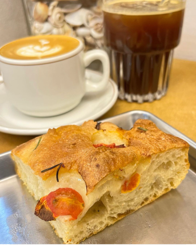 Coffee and focaccia 