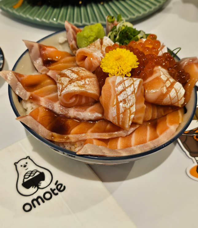 salmon sashimi katto don $24.80++