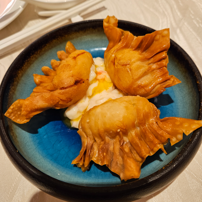 Deep fried prawn dumpling