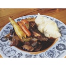 Slow cooked Warialda short ribs with heirloom carrots, shallots and mash