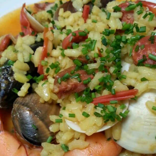 Paella Rice W Seafood Galore