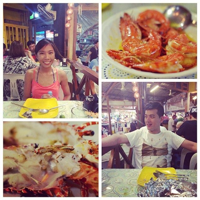 our last boracay meal at D'Talipapa where we had amazing seafood - one of a kind experience getting our hands dirty buying live seafood at the wet market then choosing a restaurant to have them cooked!