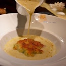 Corn chowder with oyster fritters // wham bam delightful.