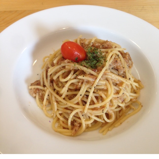 Aglio Olio With Asian Pulled Pork