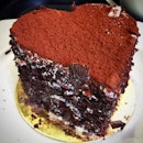 Chocolate Moose Cake In Heart shape 