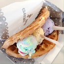Creamy Duck Waffles & Ice-Cream (Ngee Ann Polytechnic)