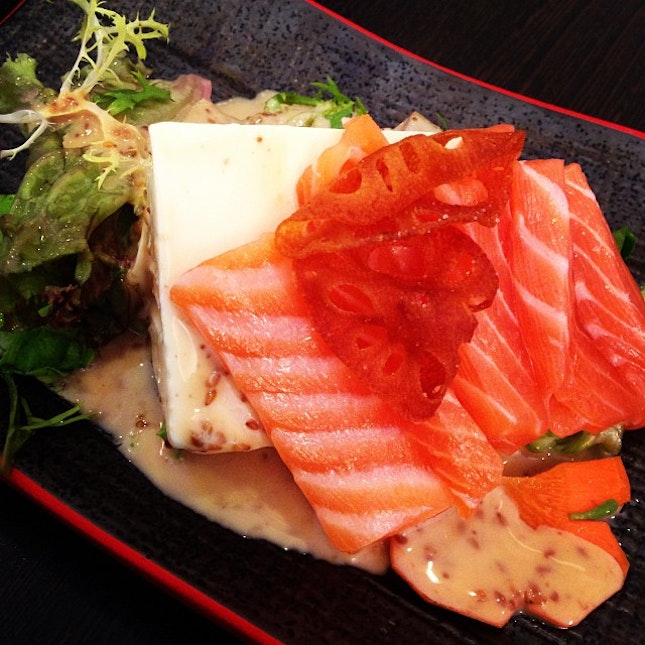 #salmon and #tofu #salad.