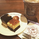 The Ultimate Mocha ice blended and assorted cheesecake sampler.