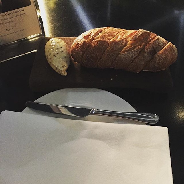 Sourdough bread with Tarragon butter.