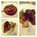 Round 2: Mains of sirloin steak, duck confit w foie gras, lamb shank.