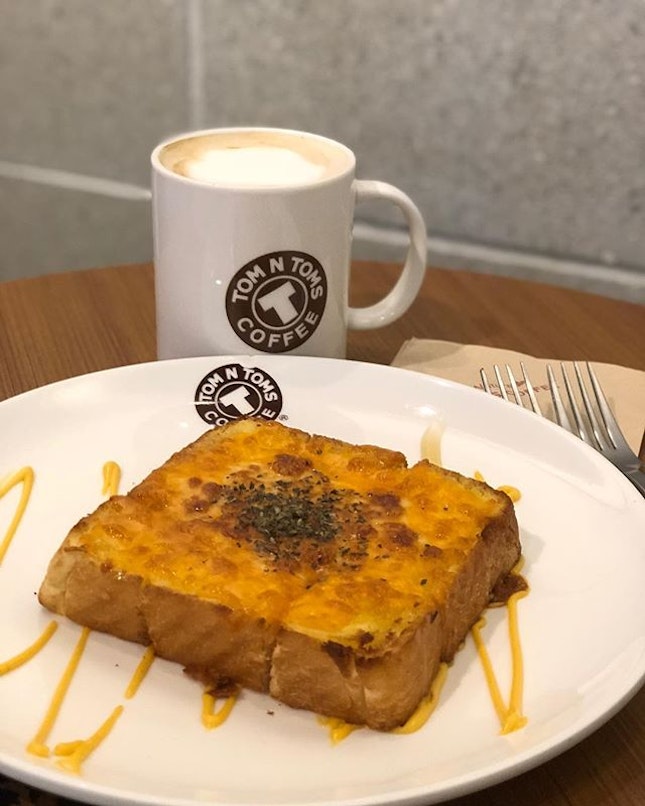 Cheese honey toast to start the day!