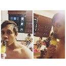 Sexy half naked guy eating my homemade #icecream and creeping on his unglam girlfriend.