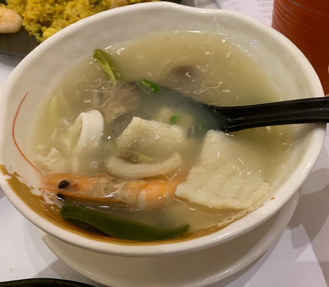Clear Tomyum Seafood Soup