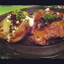 Ribeye Steak w Portobello Mushroom #food #ribeye #mushroom
