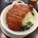 Favourite food in hongkong, pork rib with steamed rice and vegetables!