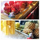 Gelato with fruits by the street!