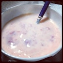 Home-made #honey #strawberry #yogurt.
