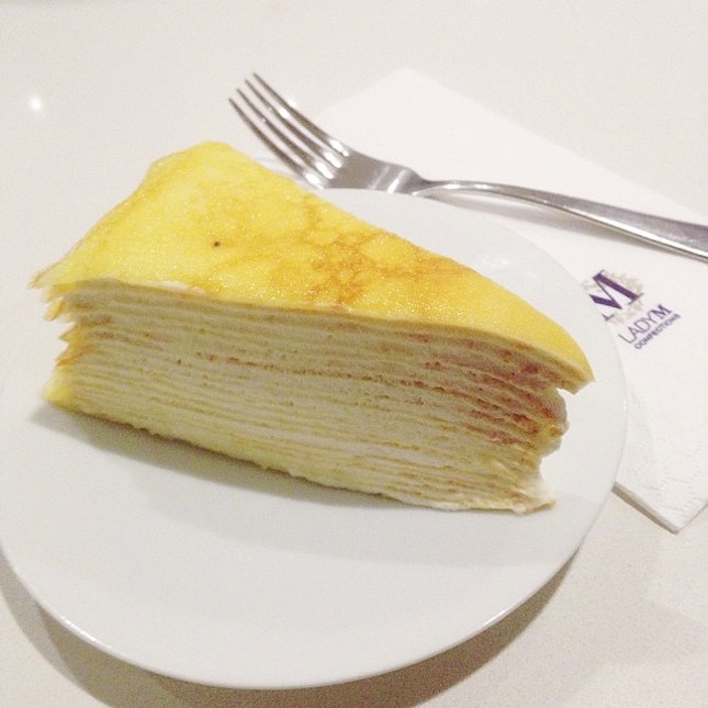 Super yummy Vanilla Mille Crepe at Lady M