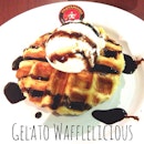 Dinner ☺ #pastamania #gelato #dessert #waffle #nofilter #foodporn