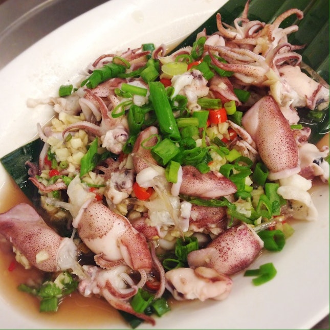 Steamed Baby Squid ($8 for small)