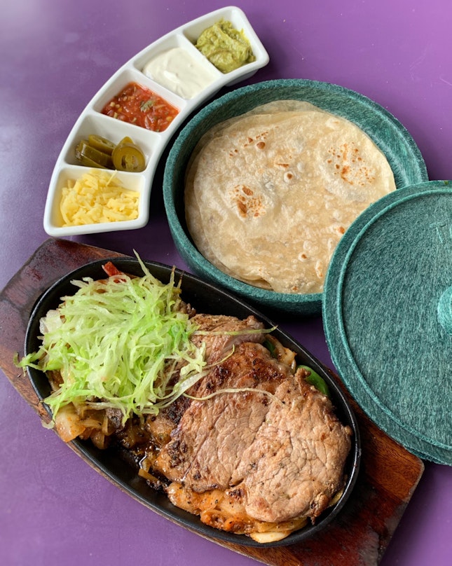 Fajitas Are My Go-To For Mexican Food And This One With Angus Ribeye Was Very Tasty  ($38++)n