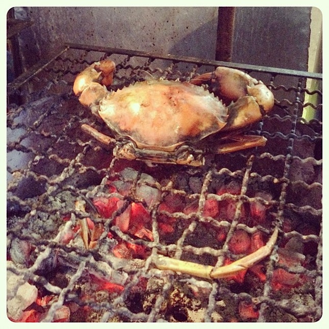 20120918 BBQ live crab.