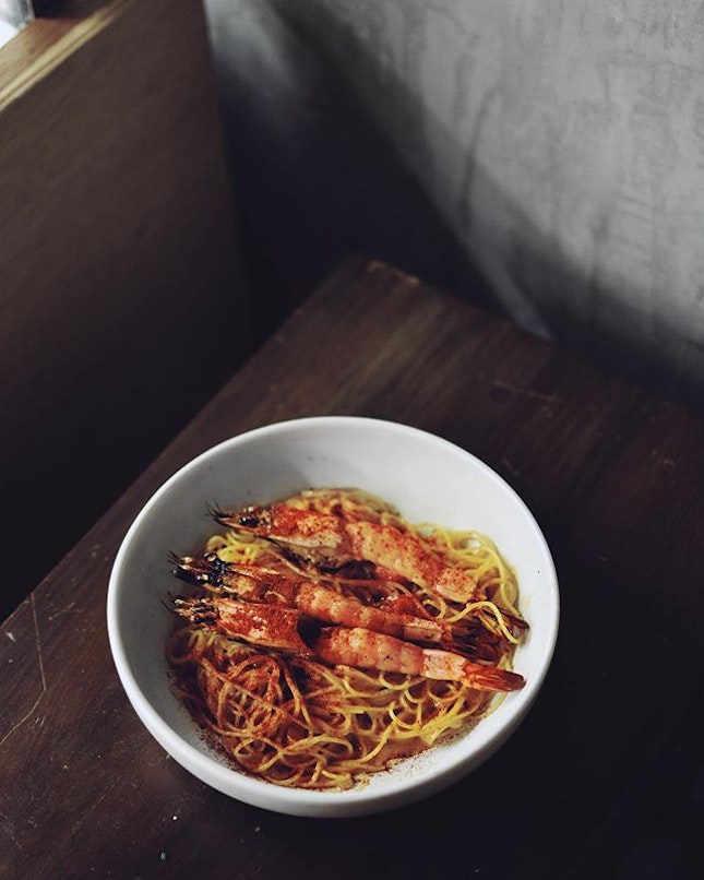 New menu from @curiouspalette 
And also one of my favourite dish, Prawn Mentaiko Belacan Pasta [$18.90]