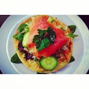 Take a trip to Hardware Lane for an interesting cold breakfast of smoked salmon on tangy slaw n omelette @ Larder Section.