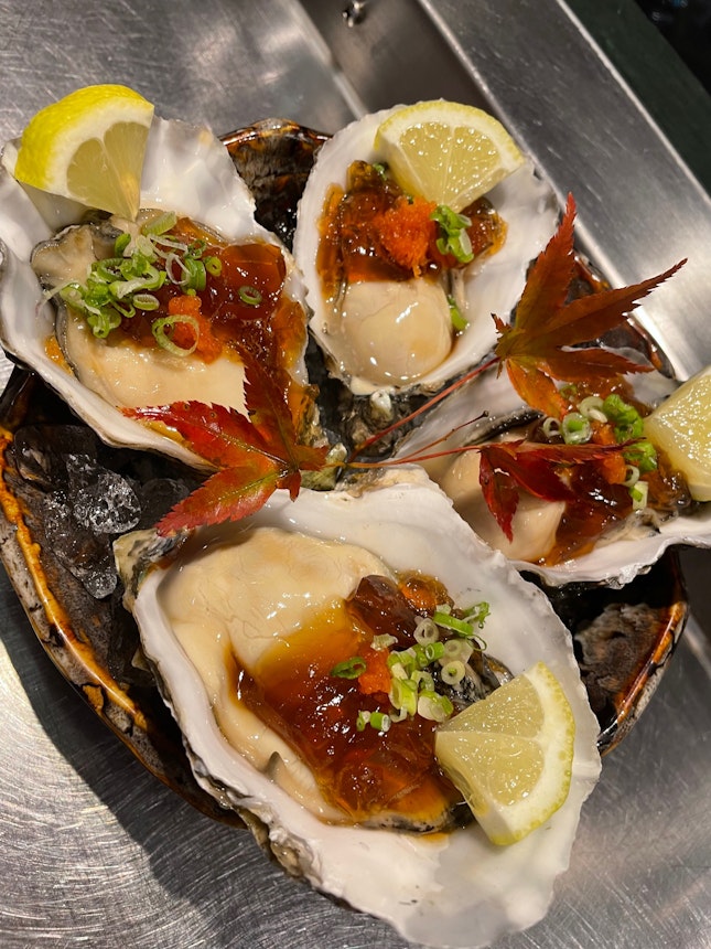 Air Flown Oysters With Ponzu Jelly